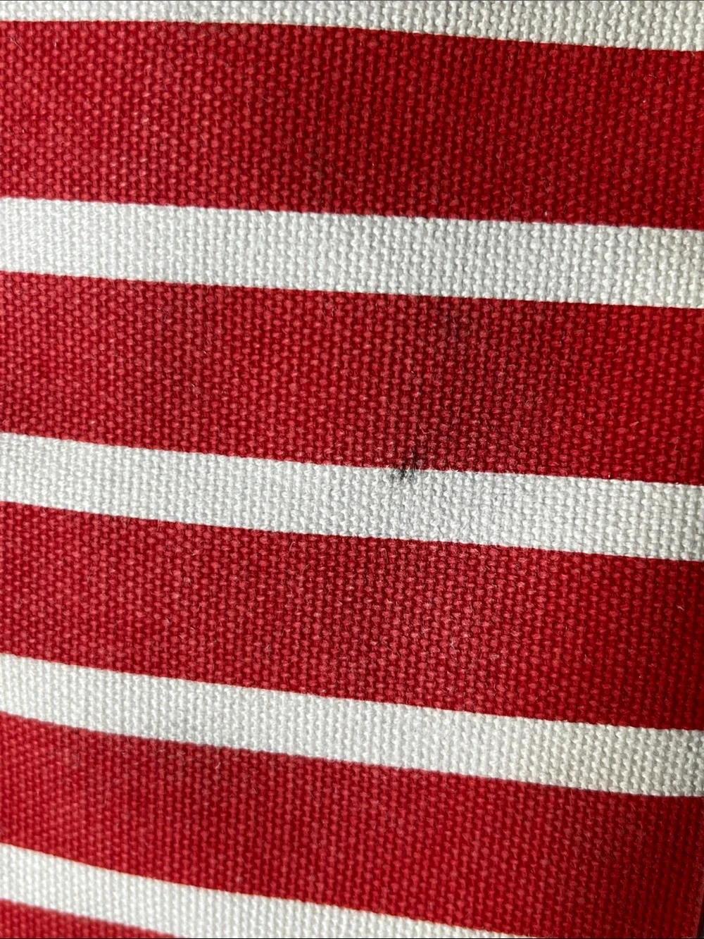 Michael Kors Fulton Tote Red White Stripes Gold Logo Leather Straps